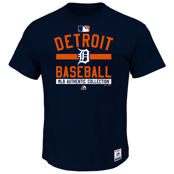 MLB Men Detroit Tigers Majestic Big  Tall Authentic Collection Team Property TShirt  Navy